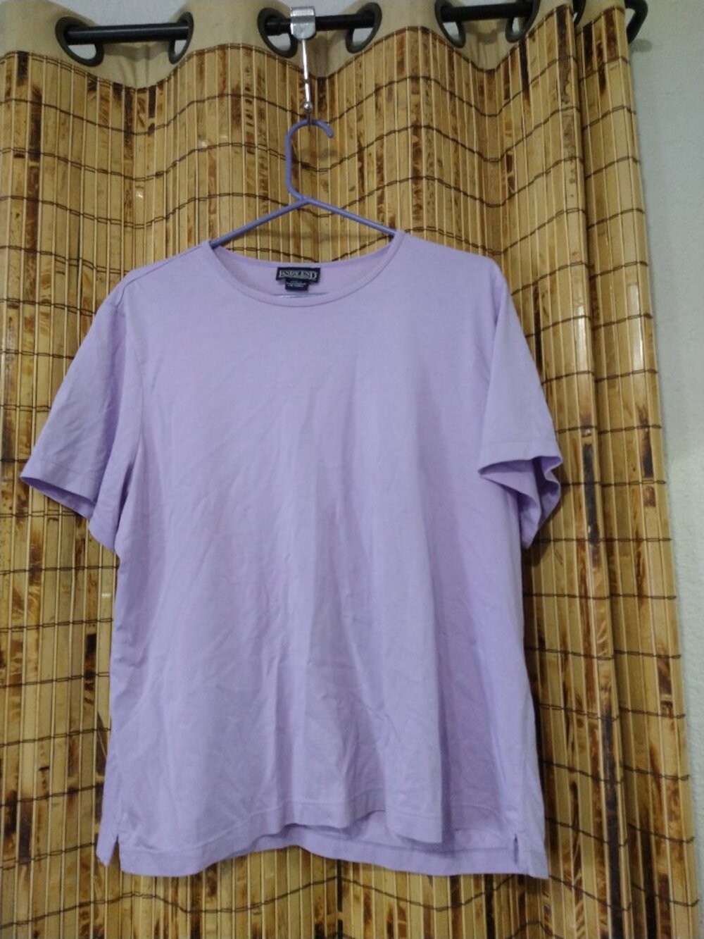 Lands' End Direct Merchants Lavender Short Sleeve Cotton Tee Shirt